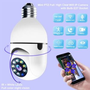 v380 full hd 1080p wireless led ptz ip bulb camera