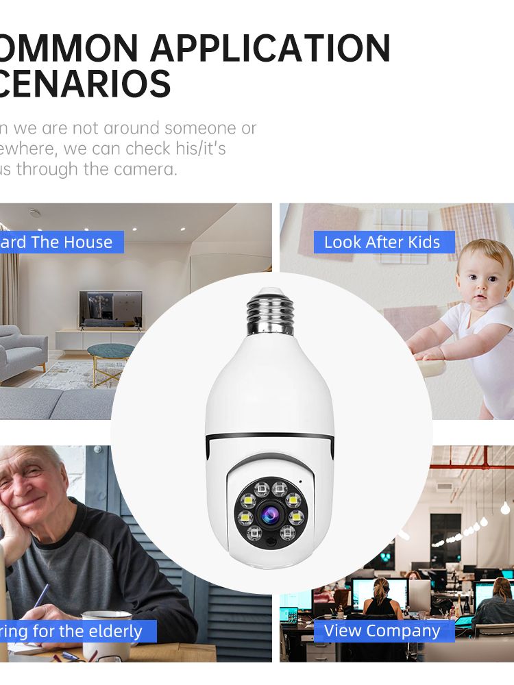 v380 full hd 1080p wireless led ptz ip bulb camera