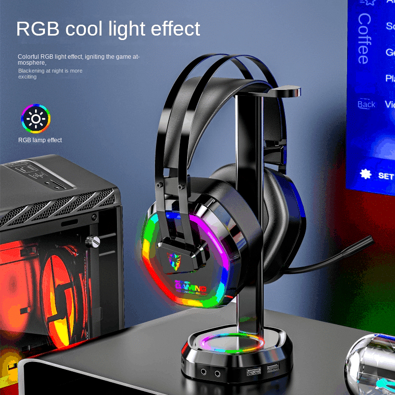 g608 usb wired rgb gaming headset with 7.1
