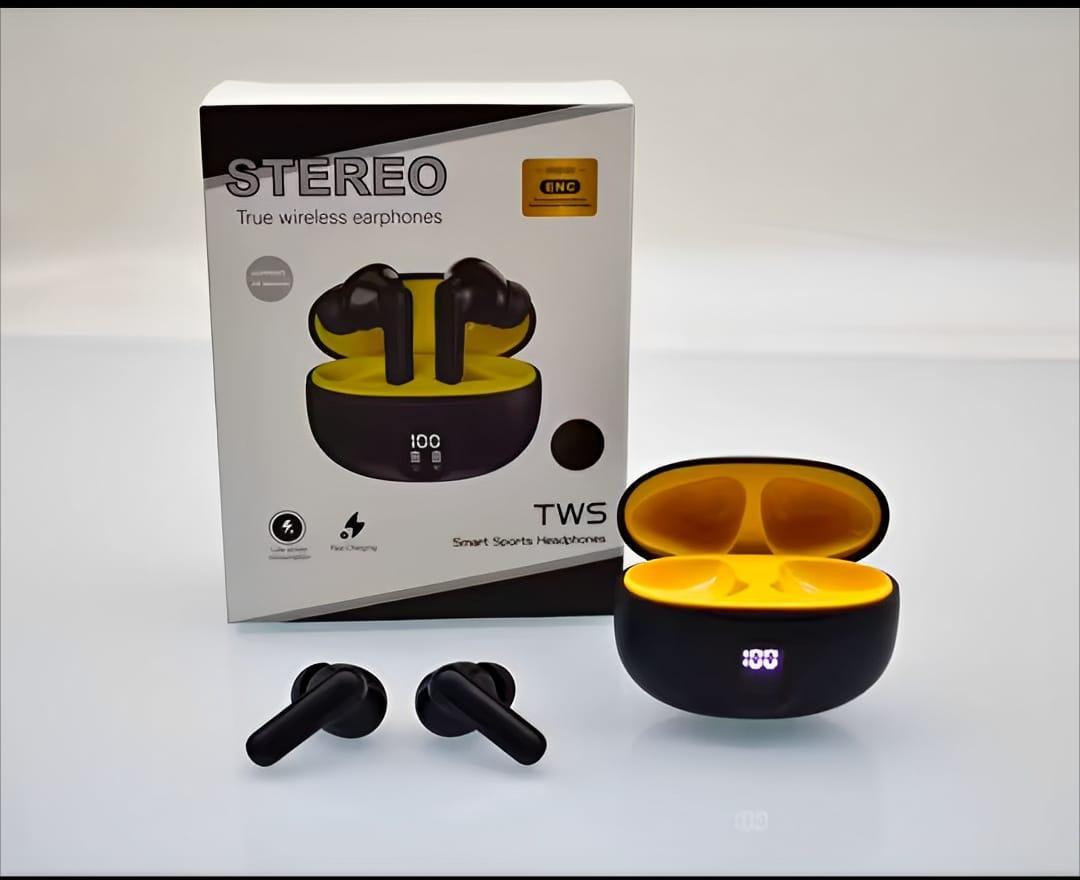 tws in ear stereo gaming earbuds with display & bluetooth