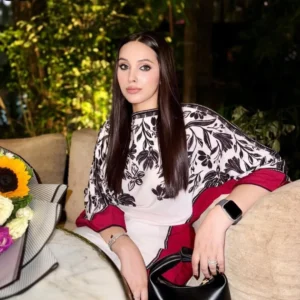 trendy women’s stitched printed swiss lawn shirt and trouser set 2 pcs